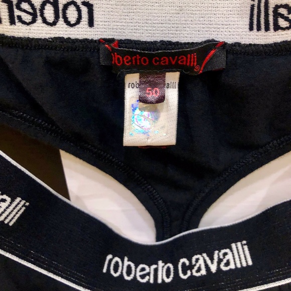 Men's Authentic Roberto Cavalli Black Thong Brief - Picture 4 of 9